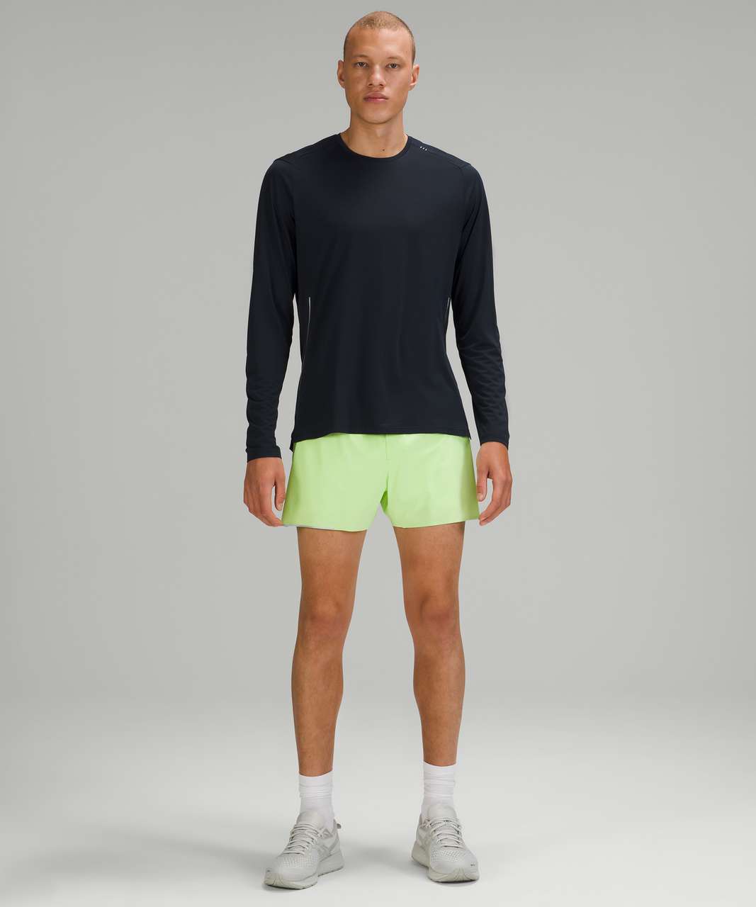 Lululemon Fast and Free Long Sleeve - Heathered Classic Navy / Classic Navy