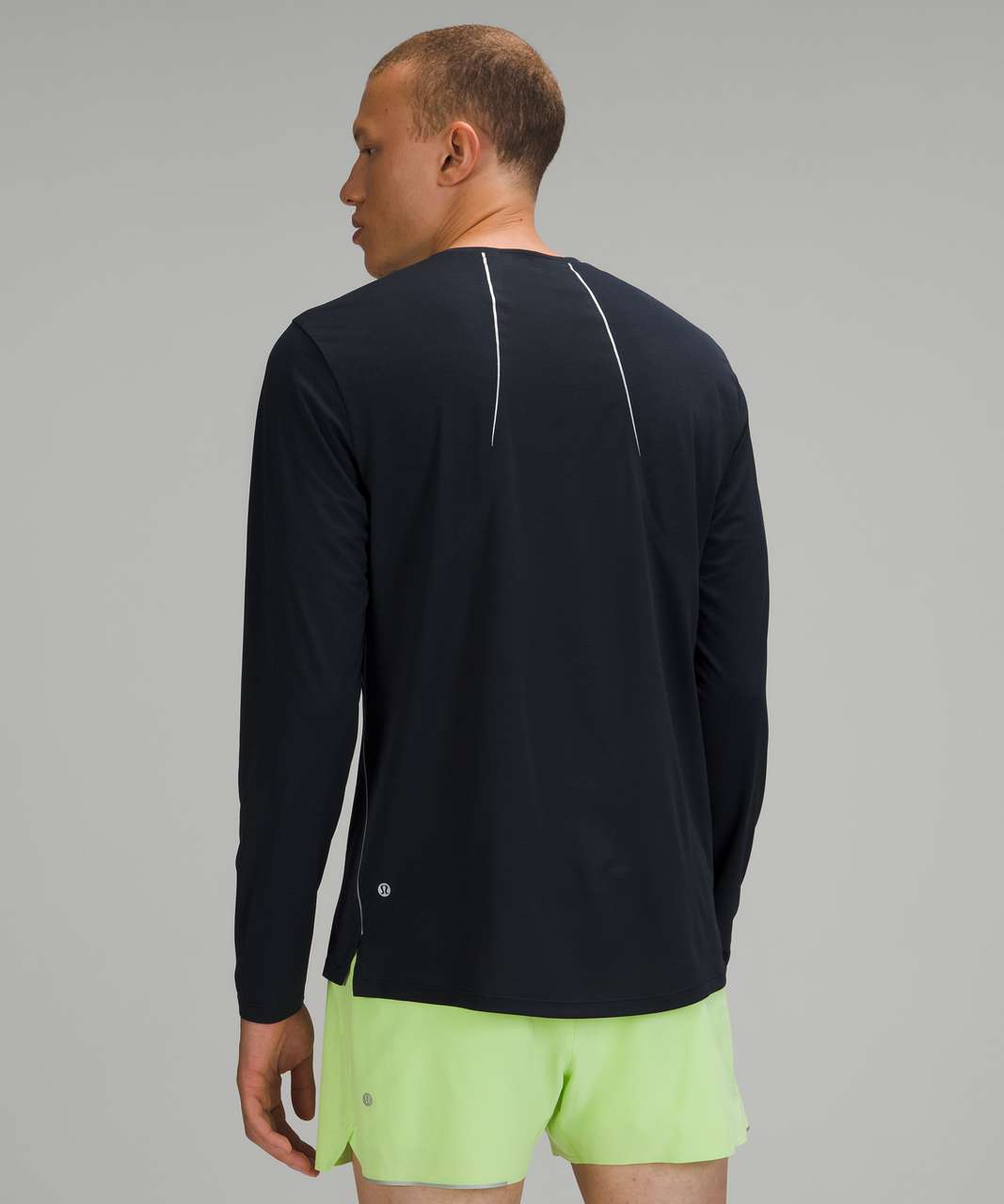 Lululemon Fast and Free Long Sleeve - Heathered Classic Navy / Classic Navy