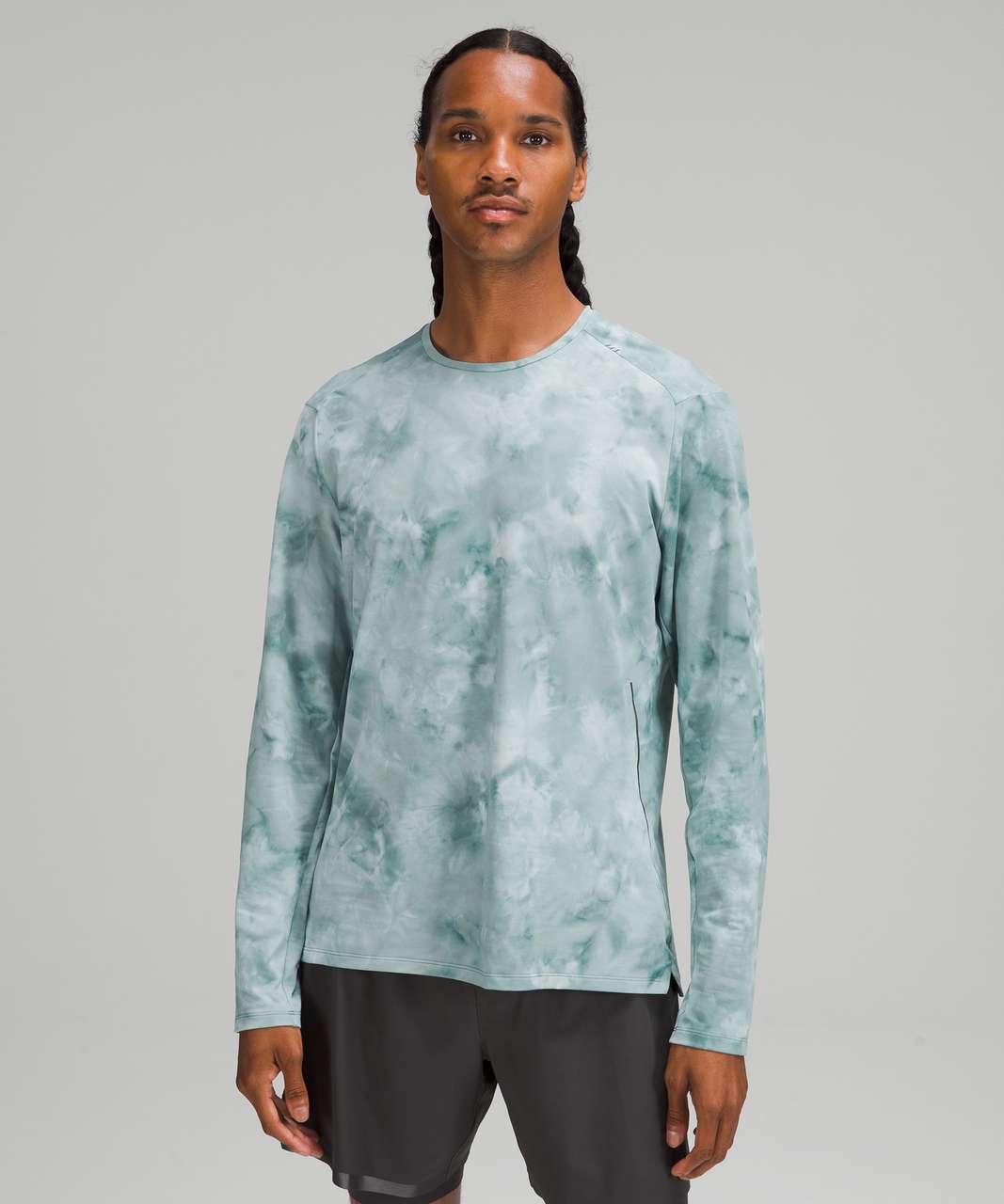 Lululemon Fast and Free Long Sleeve - Tidal Dye Wild Mint Tidewater Teal - lulu  fanatics