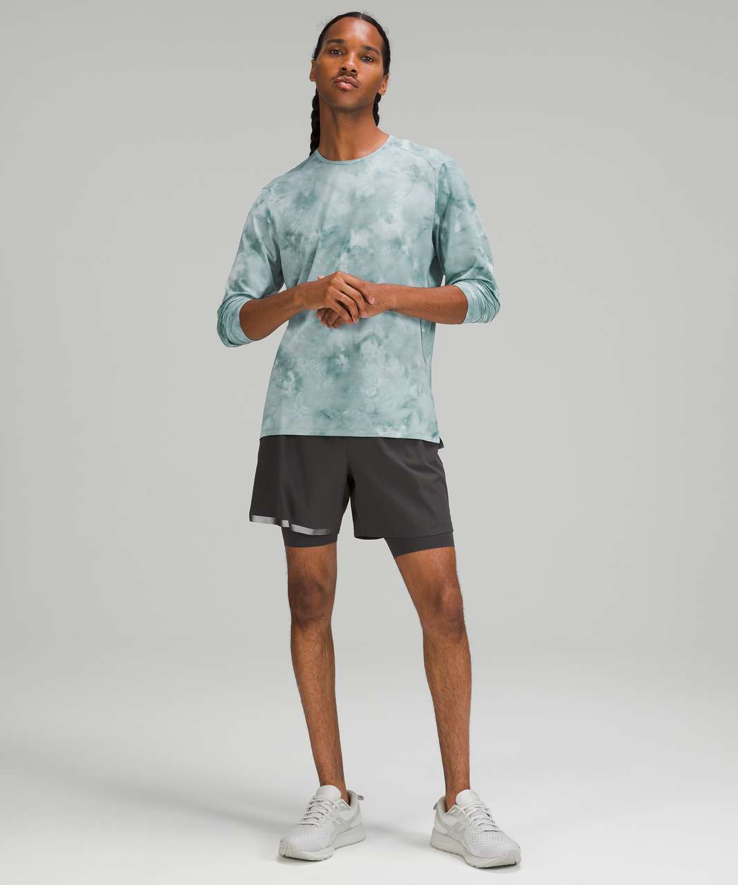 Lululemon Reveal Short Digital Rain - Tidewater Teal - lulu fanatics