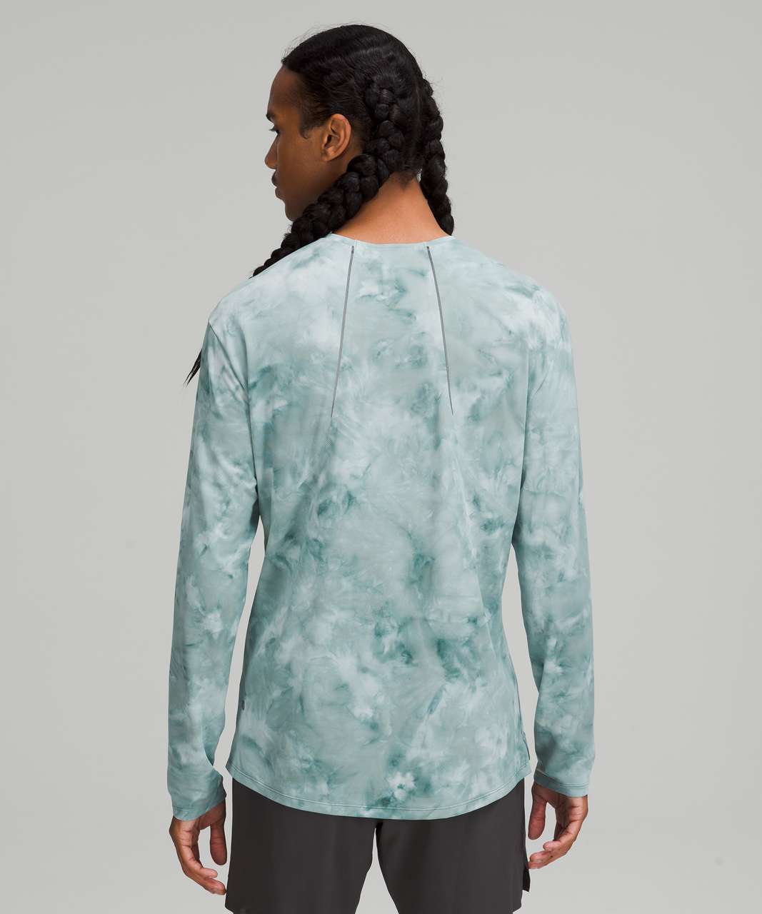 Lululemon Fast and Free Long Sleeve - Tidal Dye Wild Mint Tidewater Teal