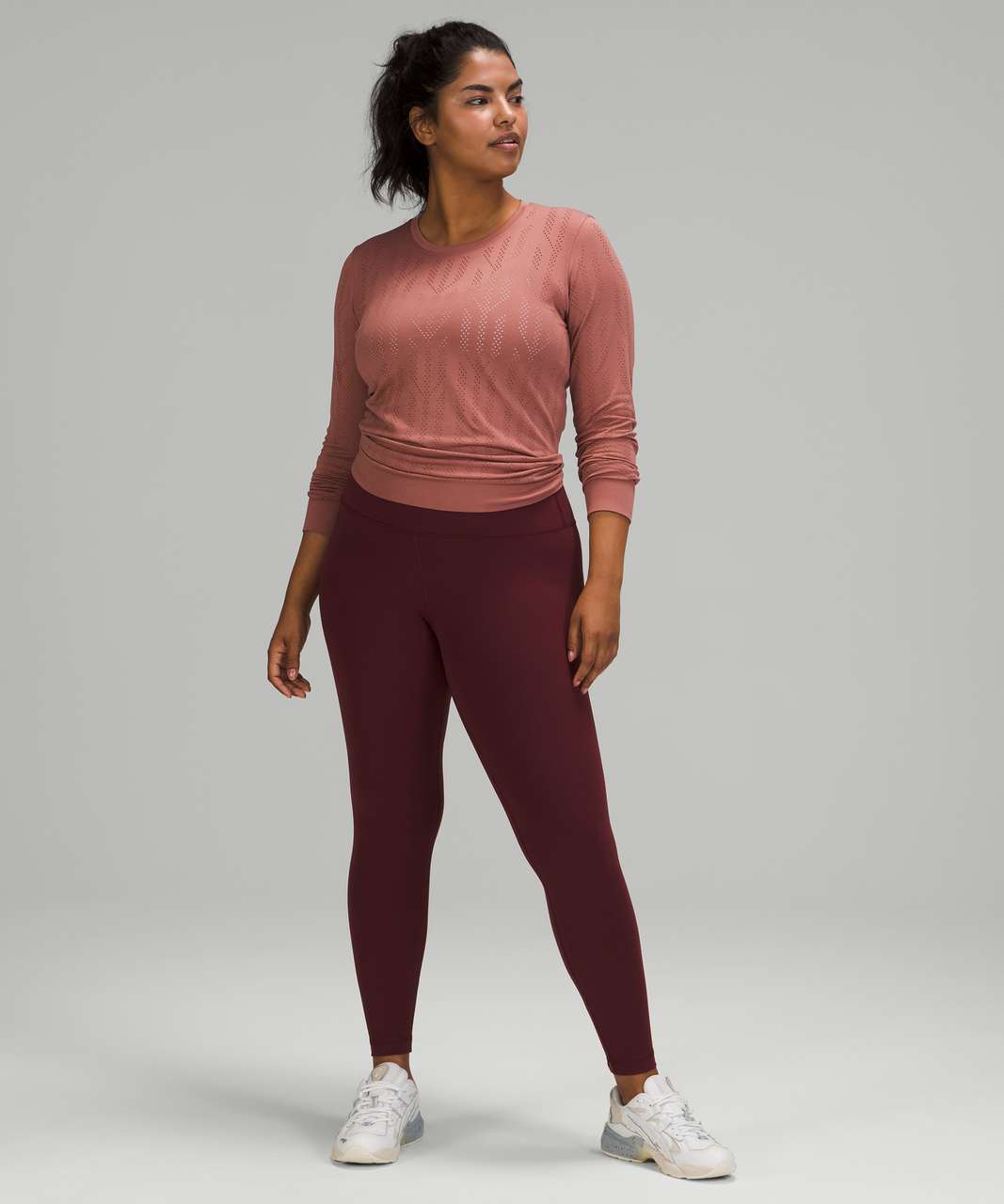 Lululemon Swiftly Breathe Long Sleeve *Fetching Lines - Fletching Lines Spiced Chai