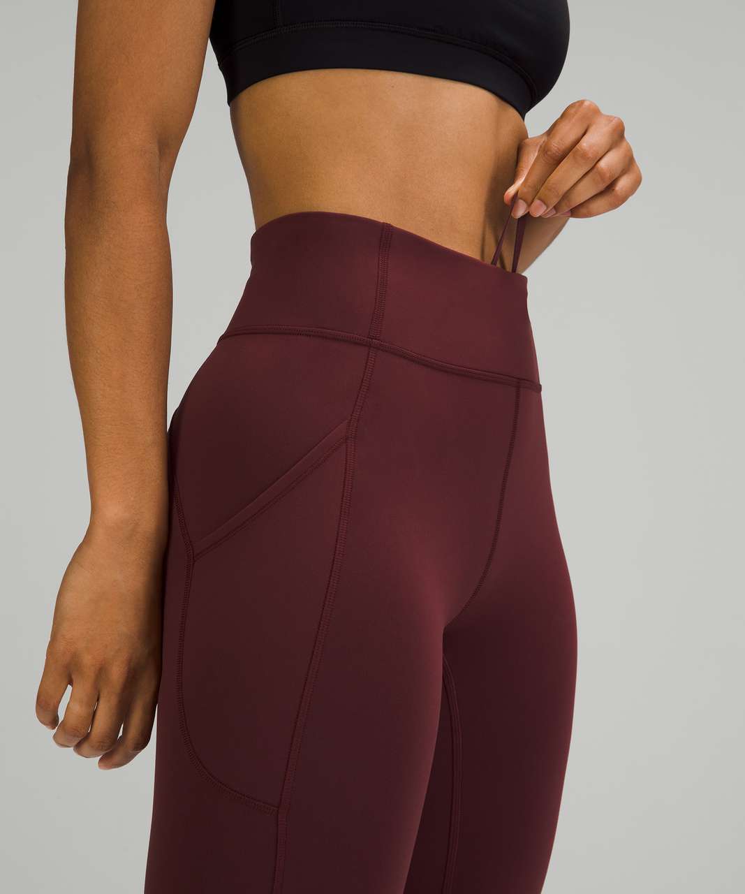 Lululemon Invigorate High-Rise Crop 17" - Red Merlot