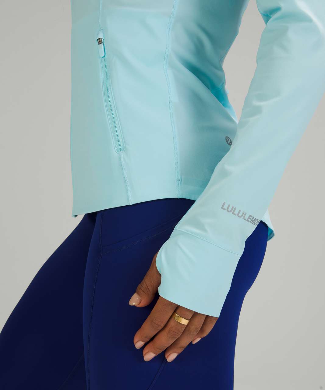 Blue Mist Over hooded packable windbreaker, lululemon