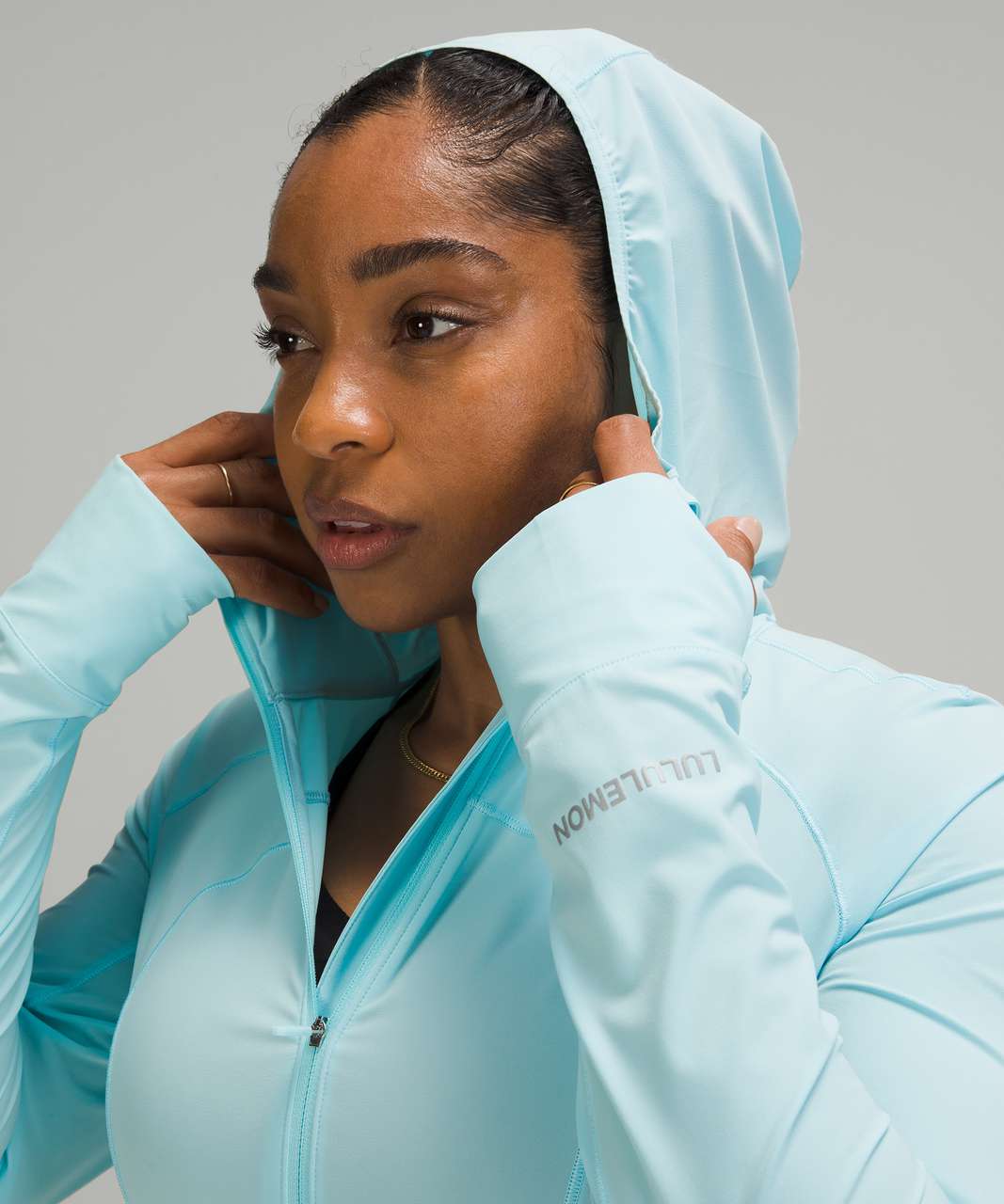 Blue Mist Over hooded packable windbreaker, lululemon