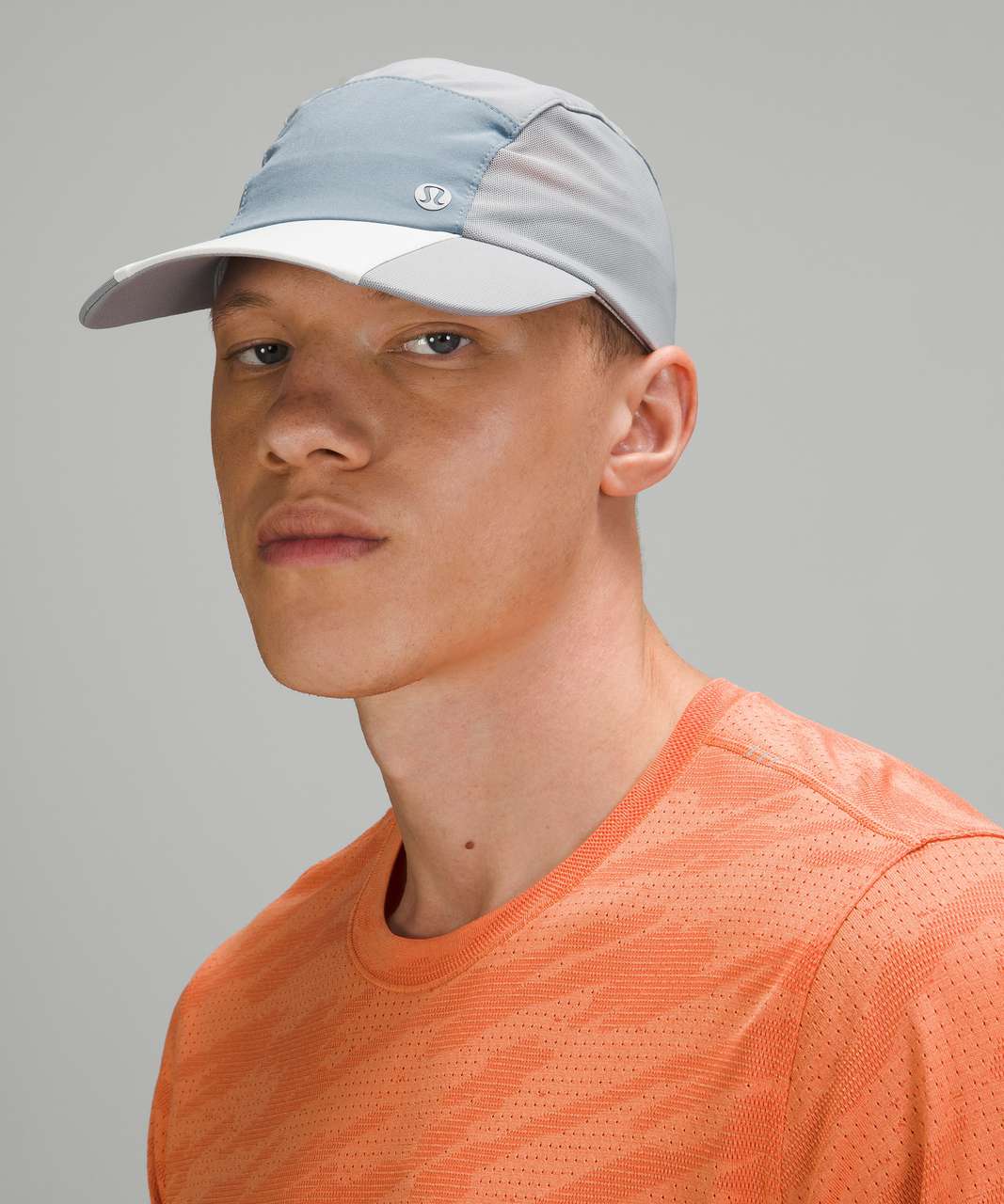 Lululemon Fast and Free Mens Run Hat Elite - Rhino Grey / River Blue / Ocean Air