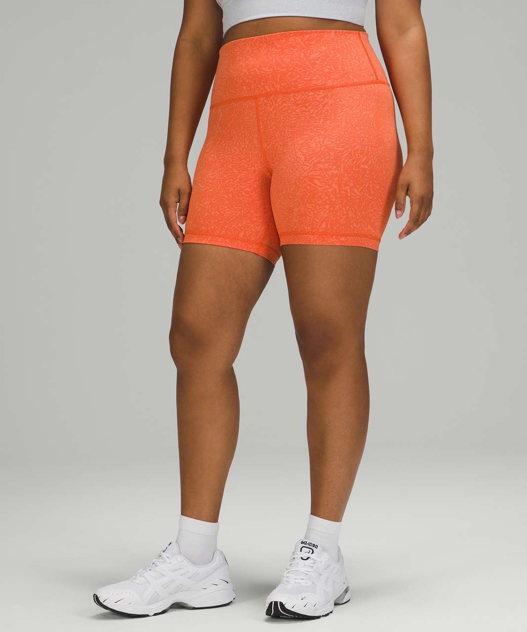 Lululemon Wunder Train High-Rise Short 6 - Crunch Warm Coral - lulu  fanatics