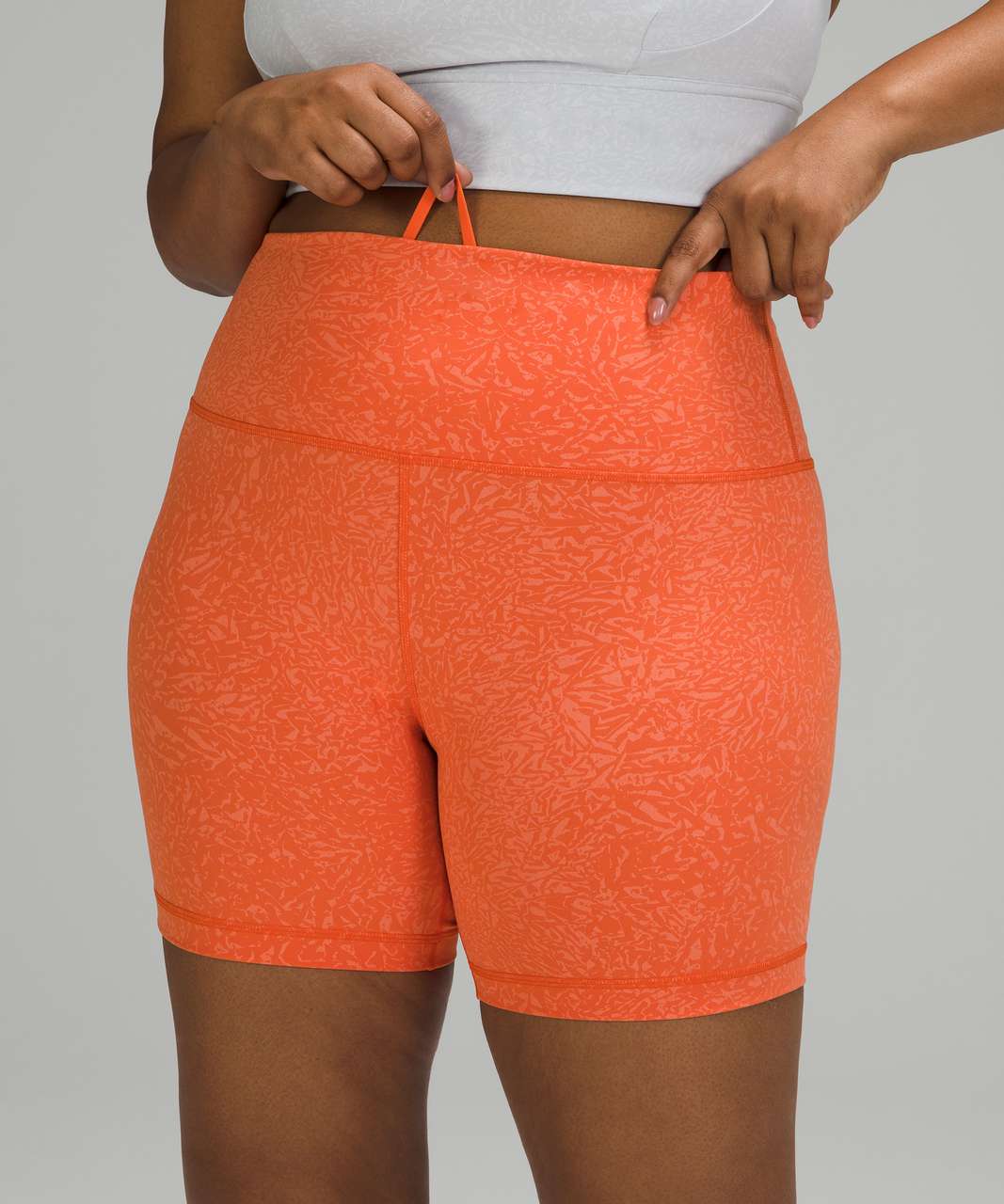 Lululemon Wunder Train High-Rise Short 6 - Crunch Warm Coral - lulu  fanatics