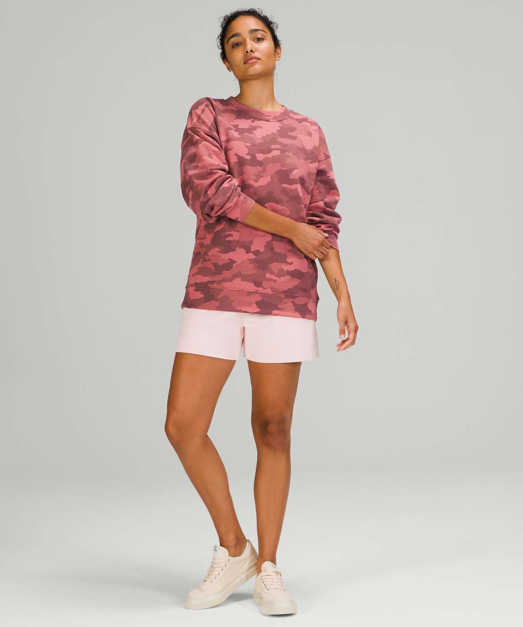 Lululemon Perfectly Oversized Crew - Heritage 365 Camo Brier Rose Multi