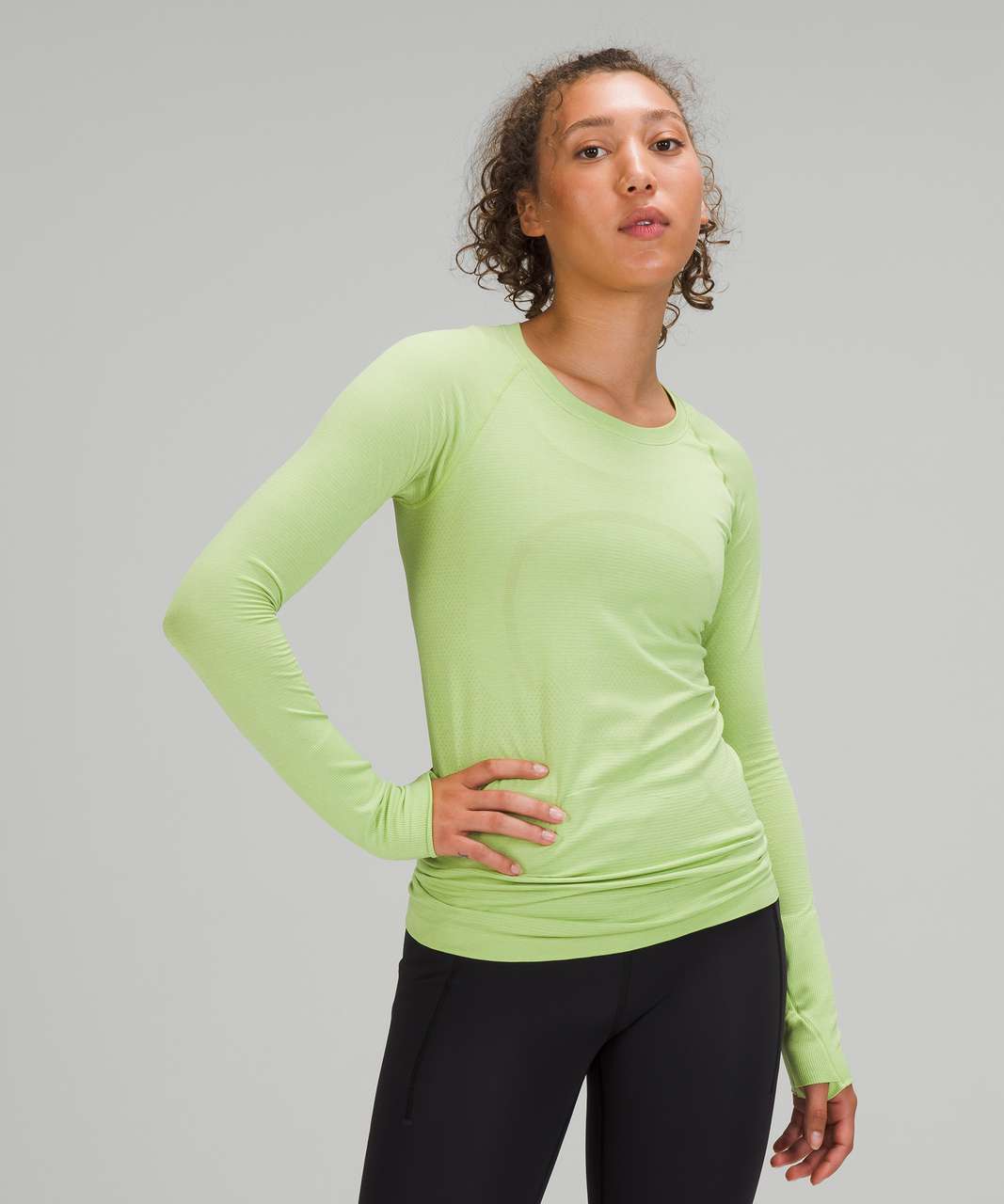 Lululemon Fast and Free Long Sleeve Shirt - Heathered Everglade