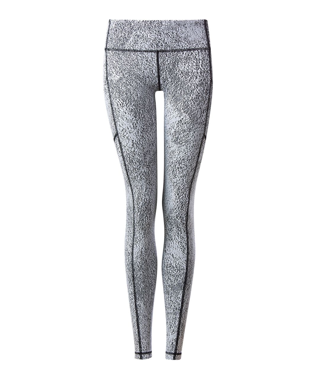 EUC Lululemon Speed Tight V Power Luxetreme Spray Jacquard Grey Black Leggings  Full Length Have side stash pockets Size 6 Excellent Condition