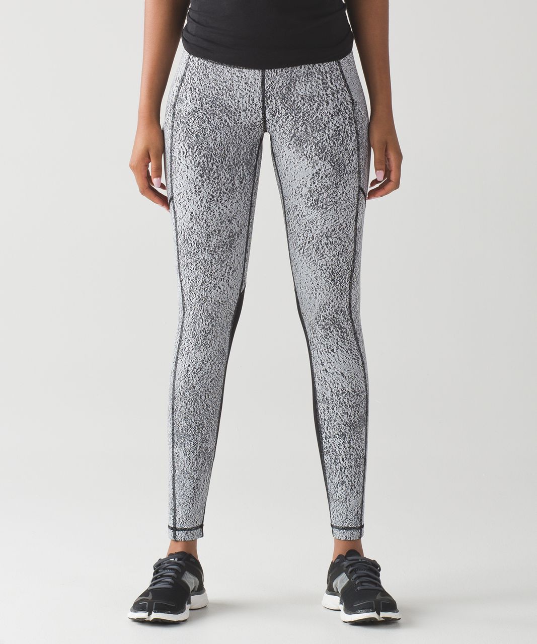 Lululemon Speed Tight V - Power Luxtreme Spray Jacquard White Black / Black