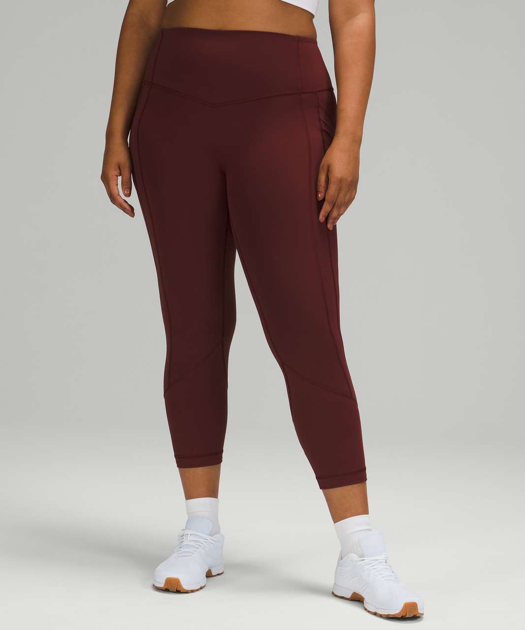 Lululemon All The Right Places Crop *23" - Red Merlot