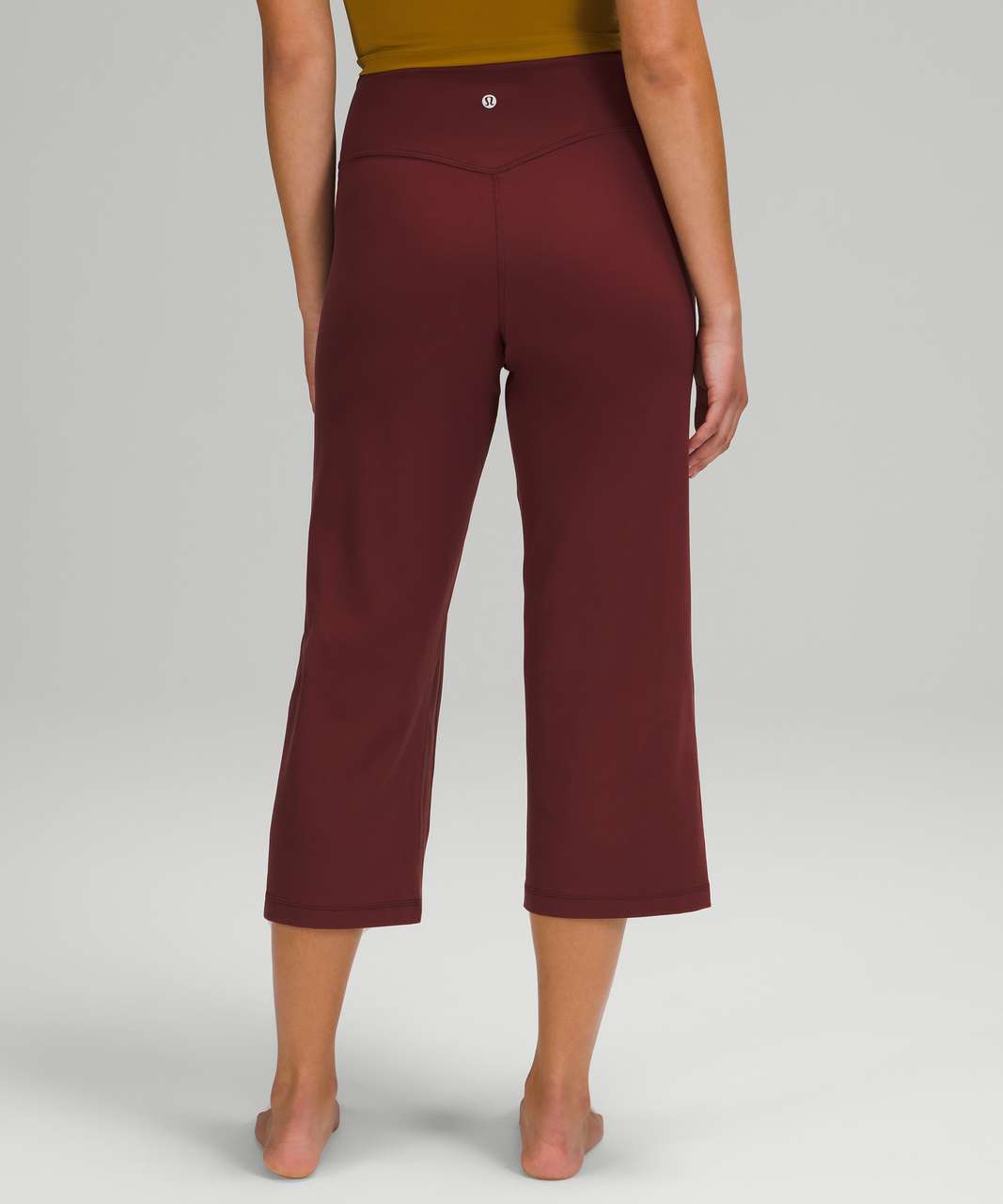 Align Wide Leg Crop 23, Red Merlot