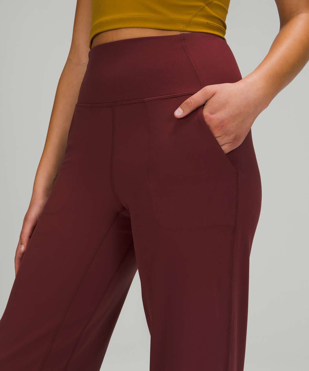 Lululemon Align Wide Leg Super-High-Rise Crop *23" - Red Merlot