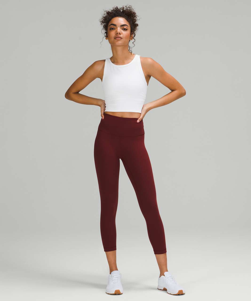 Lululemon Stretch High Rise 7/8 Length Pant 25 - Red Merlot - lulu fanatics