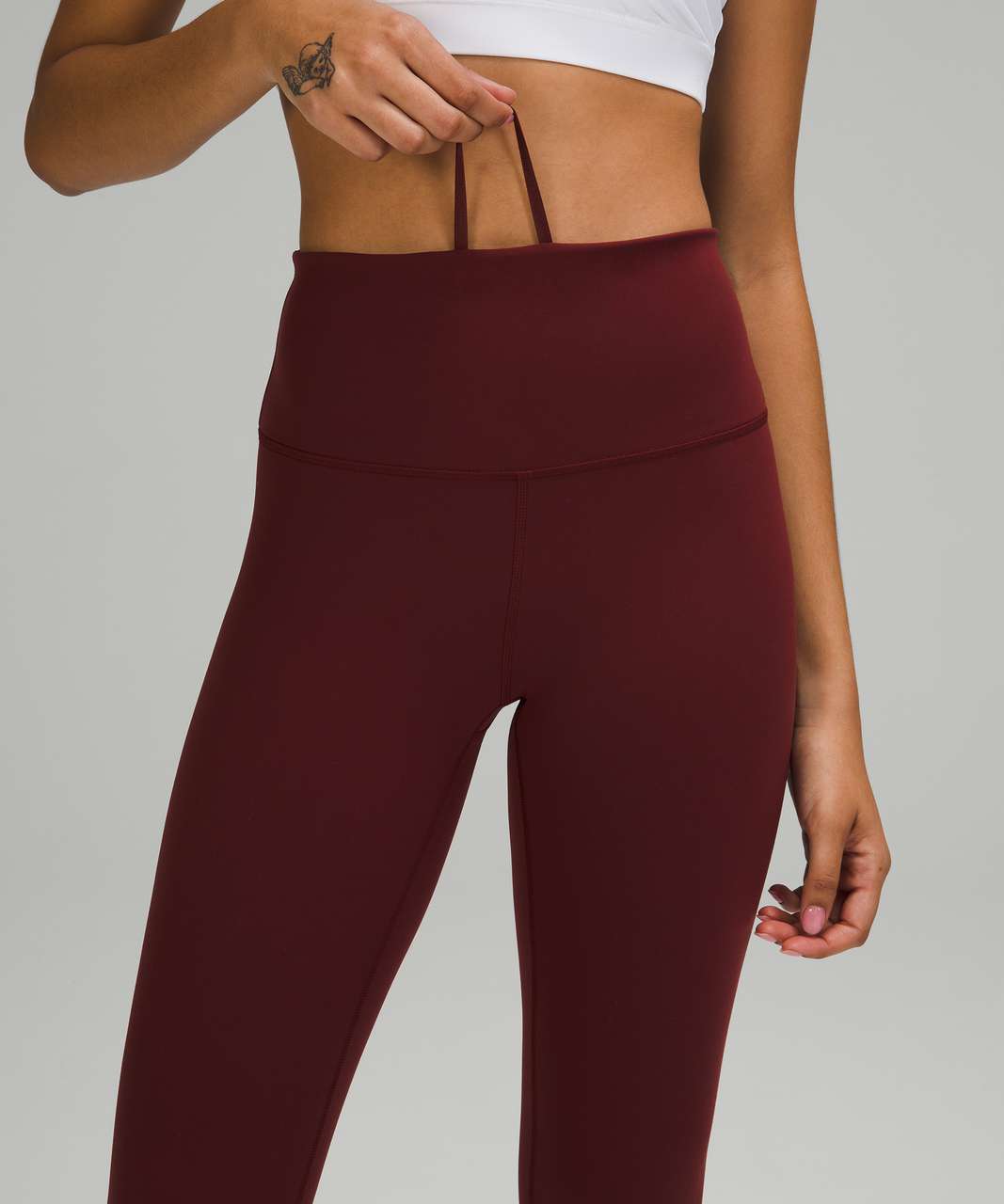 lululemon athletica, Pants & Jumpsuits, Lulu Wunder Under Scalloped Hem  23 Red Merlot Leggings Nwt Size 4