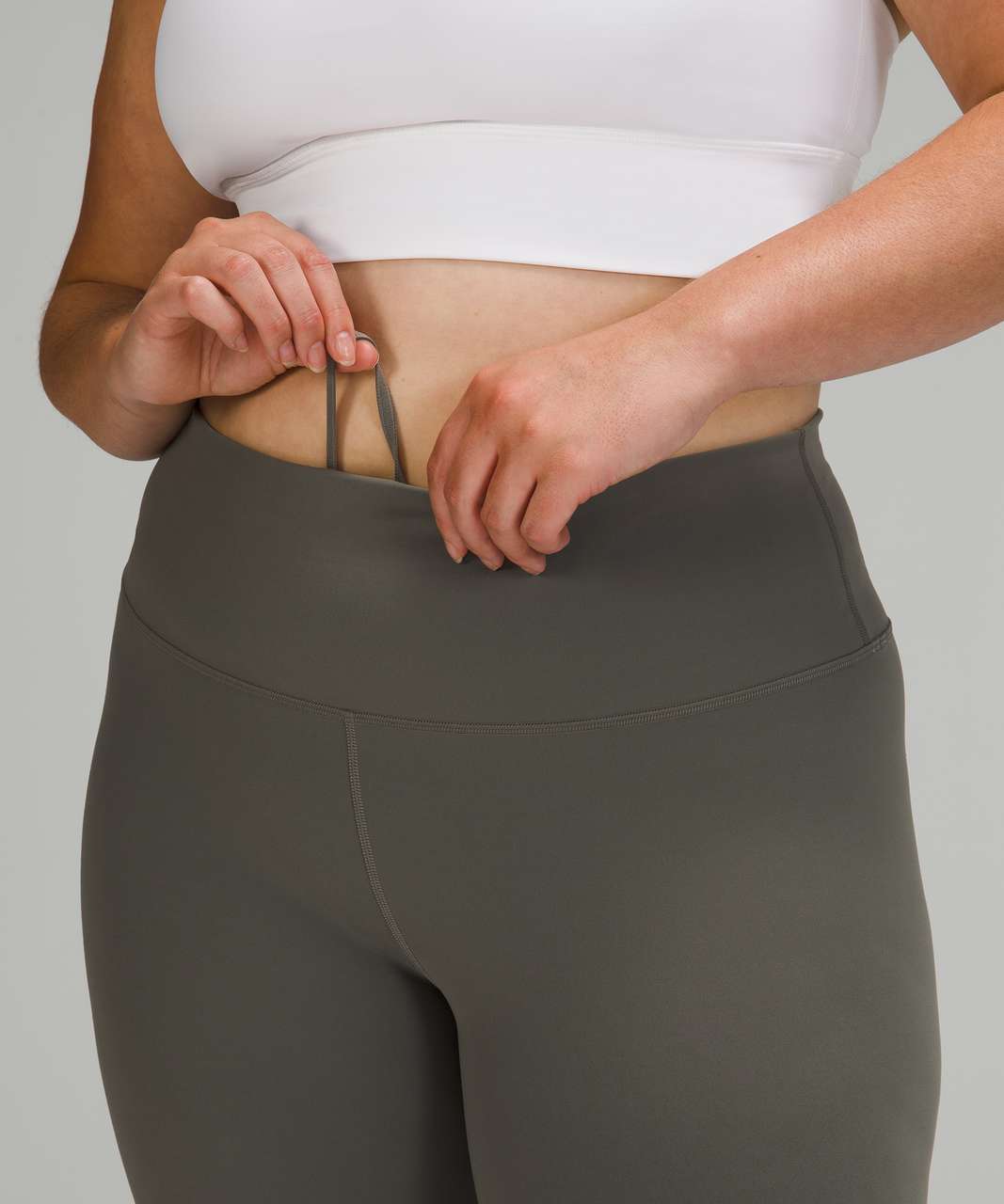 Lululemon Wunder Train High-Rise Crop 23" - Grey Sage