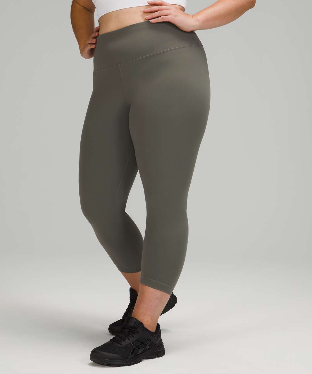 Lululemon Wunder Train High-Rise Crop 23" - Grey Sage