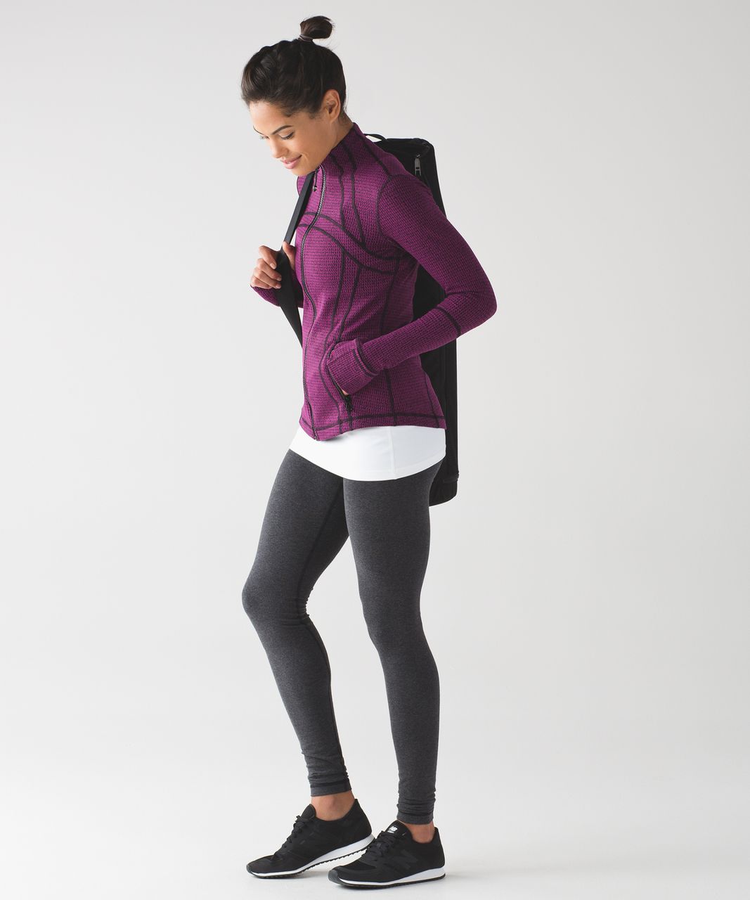 Lululemon Define Jacket - Teeny Tooth Deep Fuchsia Black - lulu