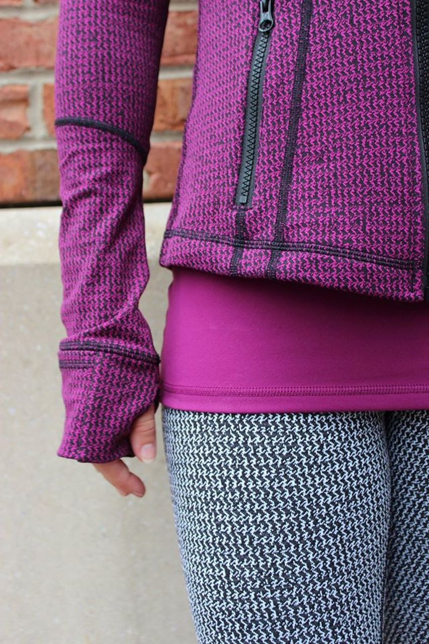 Lululemon Define Jacket - Teeny Tooth Deep Fuchsia Black