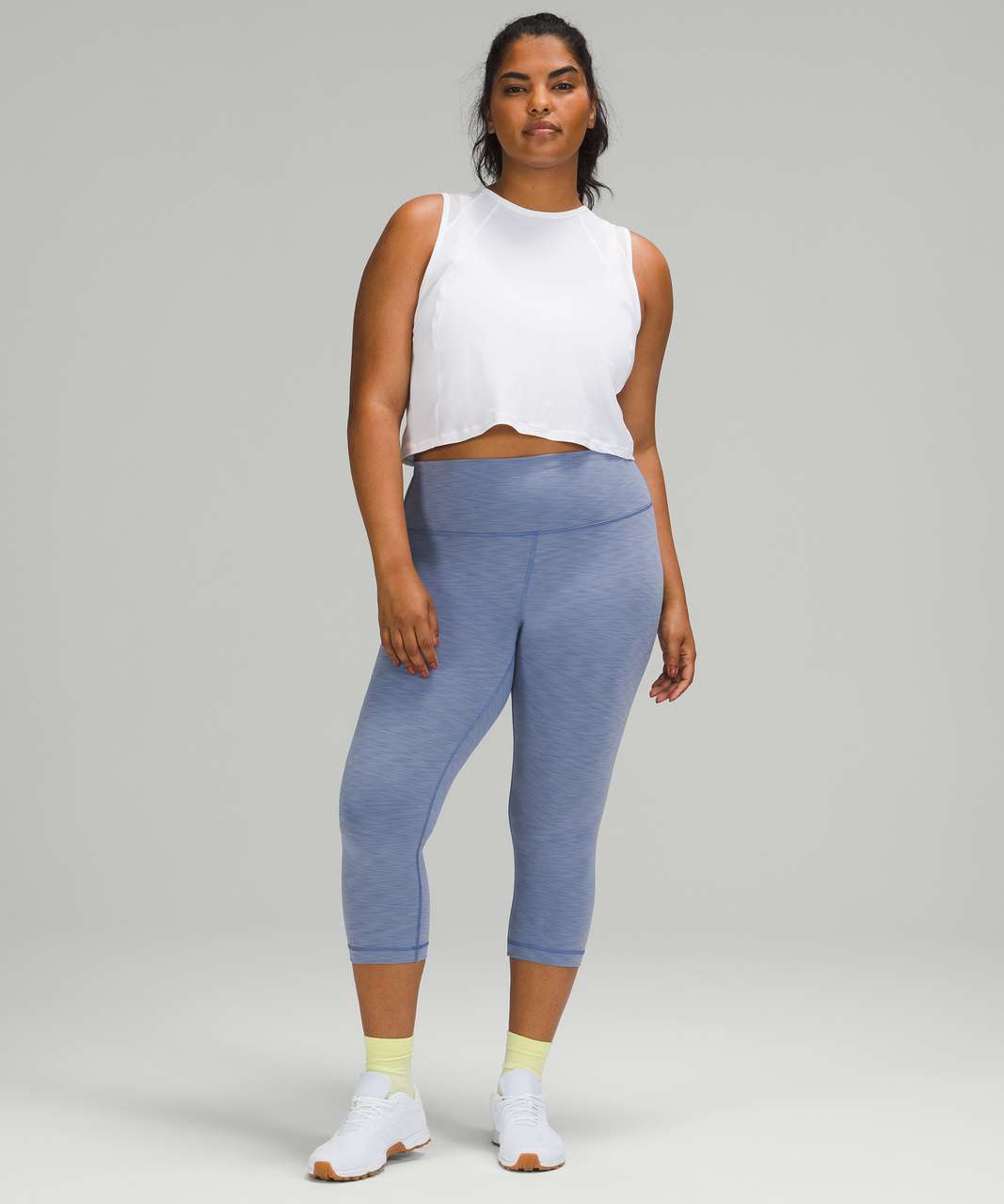 Lululemon Wunder Train High-Rise Crop 21" - Heathered Water Drop