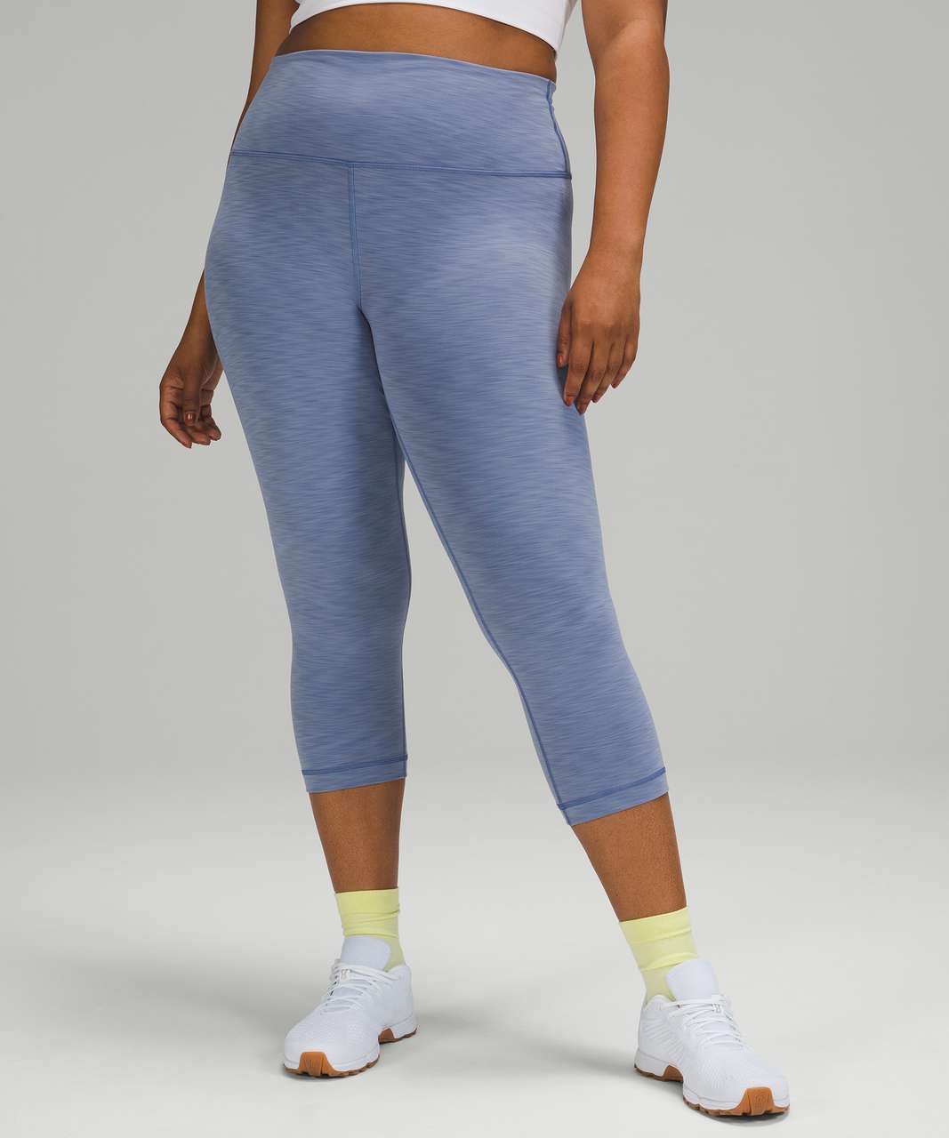 Lululemon Wunder Train High-Rise Crop 21" - Heathered Water Drop