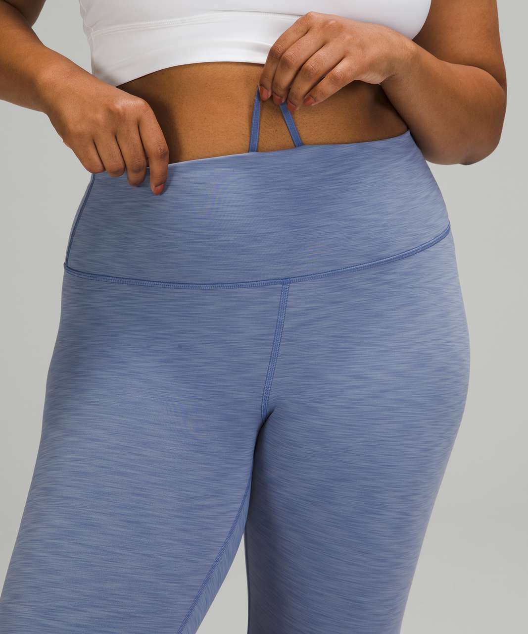 Lululemon Wunder Train High-Rise Crop 21" - Heathered Water Drop