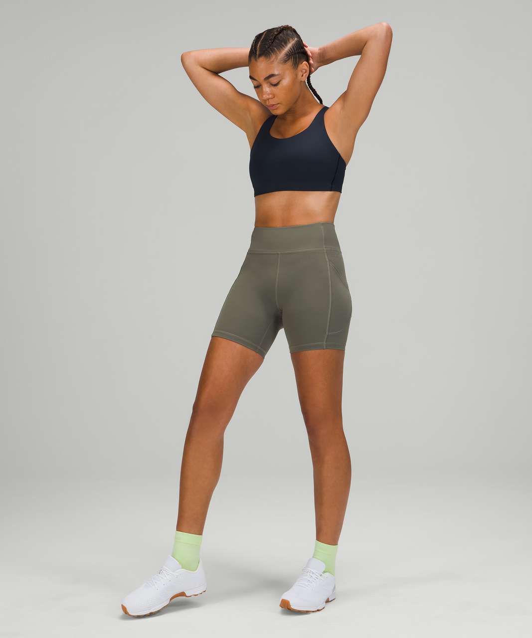 Lululemon Energy Bra High Support, B-ddd Cups In Everglade Green