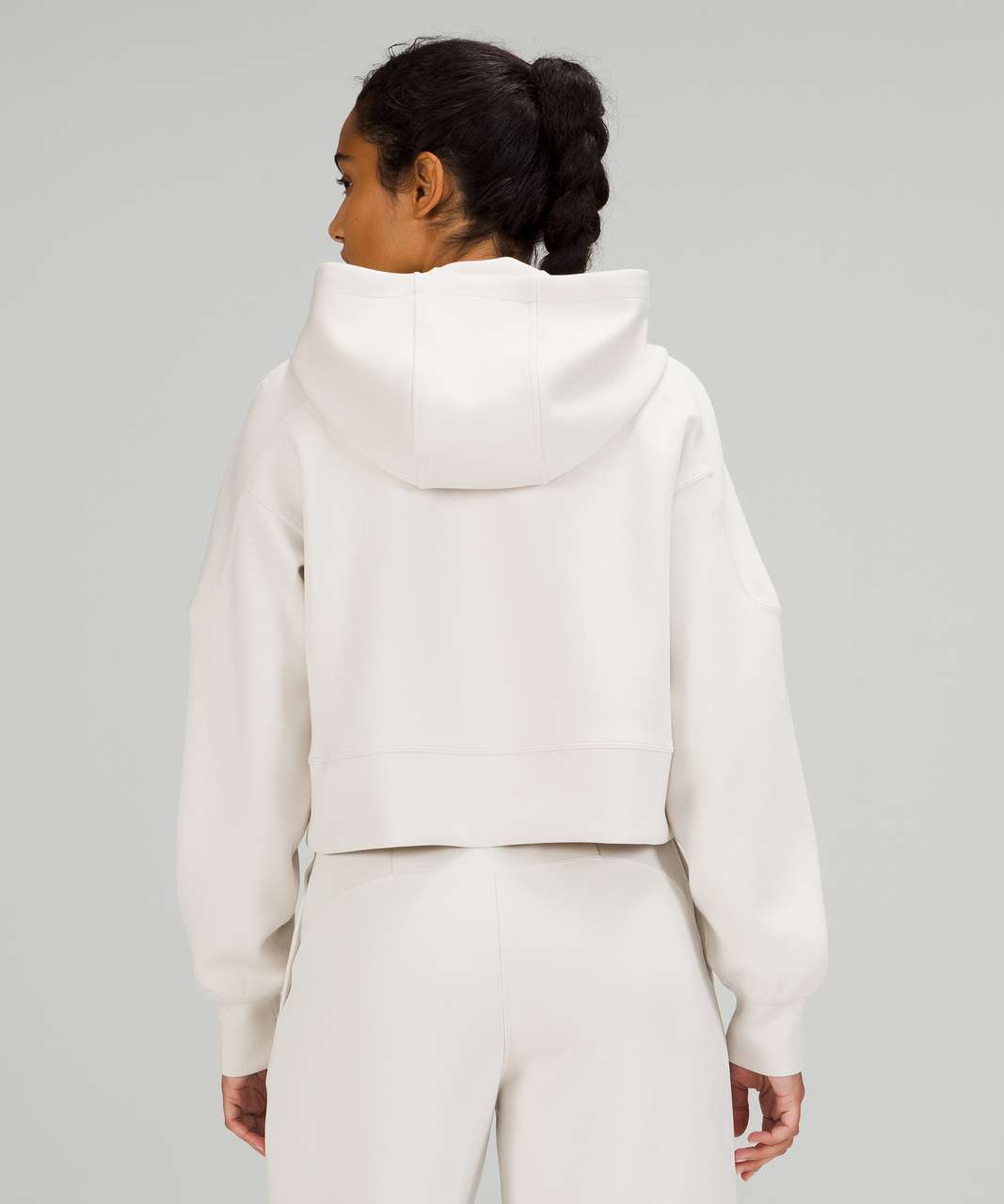 Lululemon Get Centred Crop Hoodie - White Opal