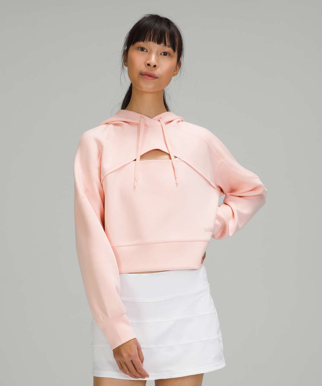 Lululemon Get Centred Crop Hoodie - Pink Mist / Pink Mist - lulu fanatics