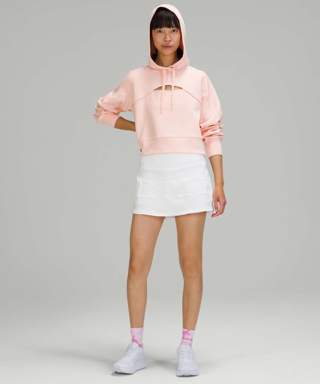 Lululemon Get Centred Crop Hoodie - Pink Mist / Pink Mist - lulu fanatics