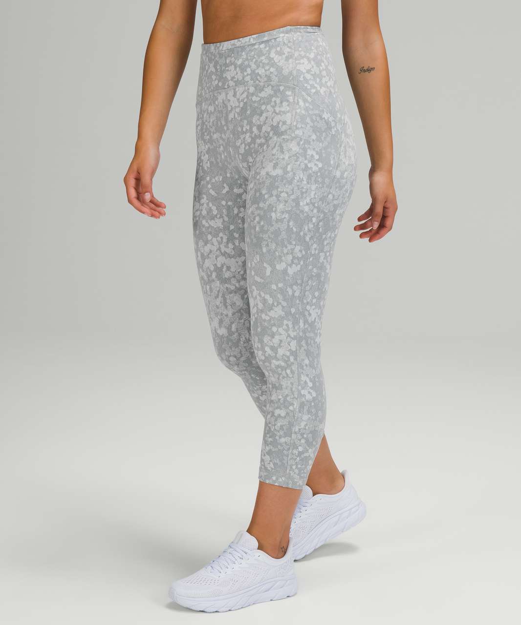 Lululemon Swift Speed High-Rise Crop 21" - Speckle Spritz Jacquard Rhino Grey Silver Drop Starlight