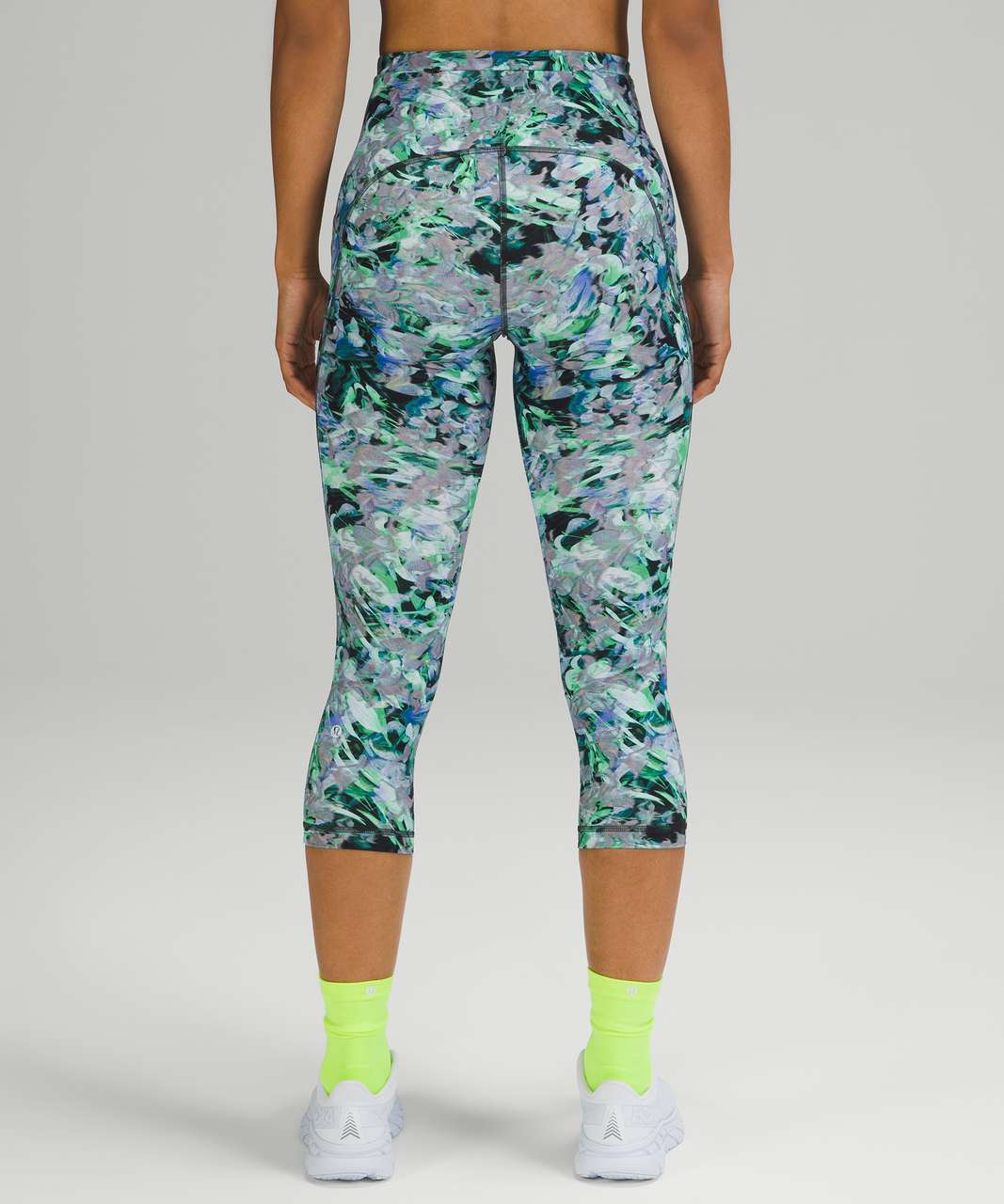 Lululemon Swift Speed High-Rise Crop 21 *Reflective - Take Flight Grey  Silver Reflective Multi - lulu fanatics