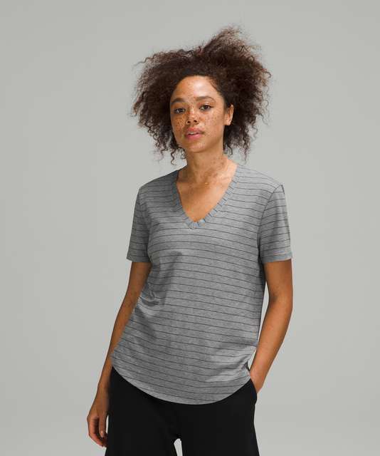 New Lululemon Love Tee Short Sleeve Shirt T-Shirt Slub Size 0 Spiced Chai/ White