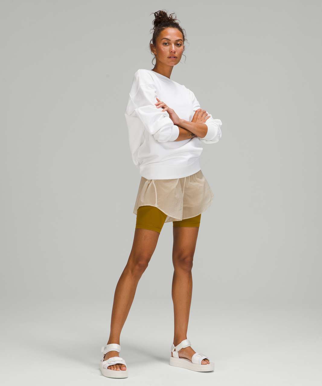 Lululemon Step Out High Rise Short 3 - White Opal - lulu fanatics