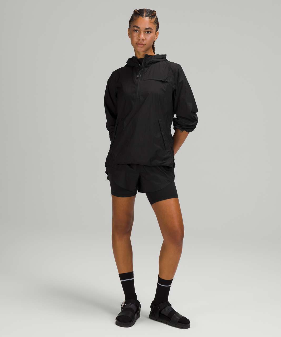 Lululemon Step Out High Rise Short 3 - Black - lulu fanatics