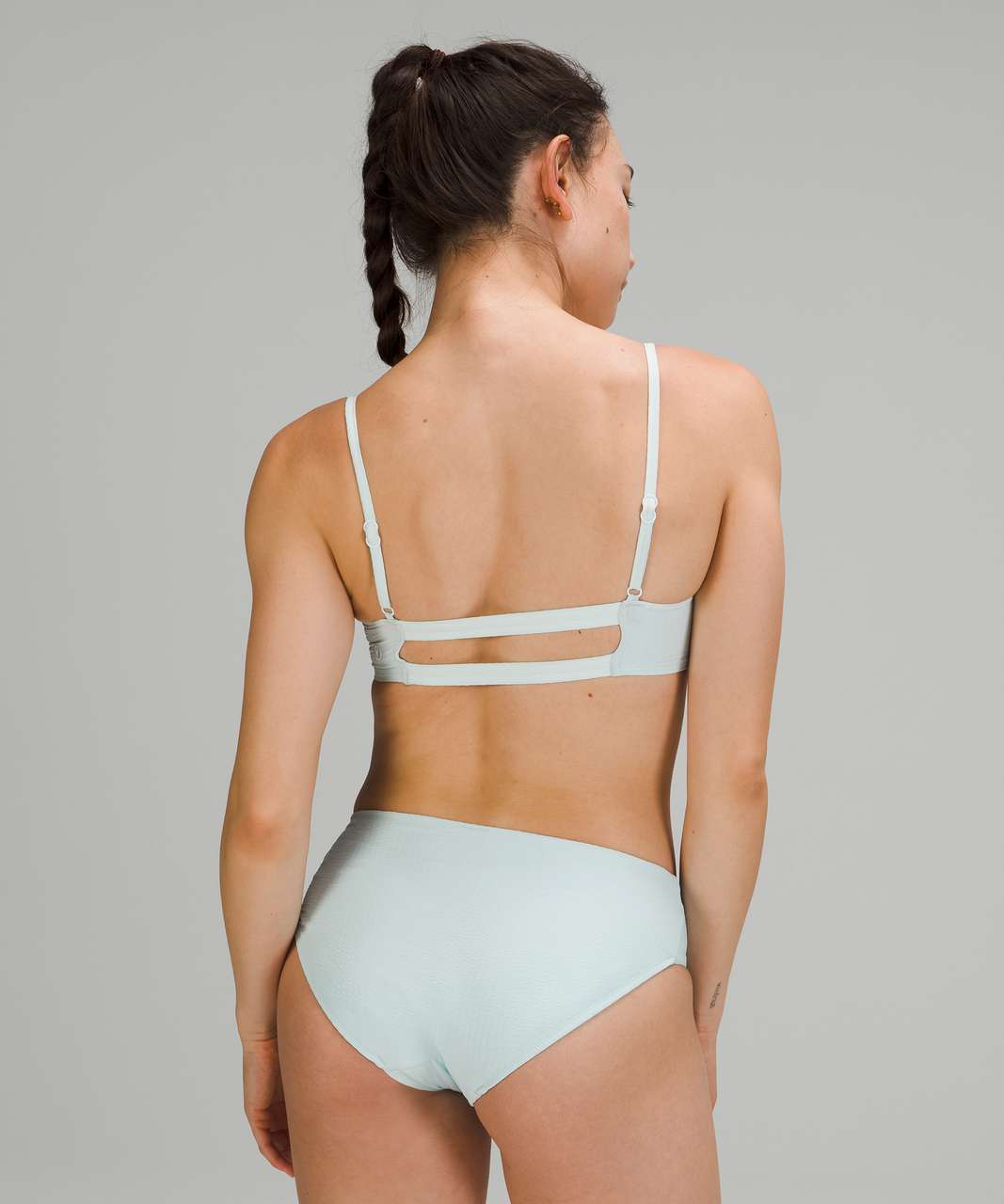 Lululemon Seersucker Triangle Swim Top *A/B Cups - Energize Stripe White  Blue Hail - lulu fanatics