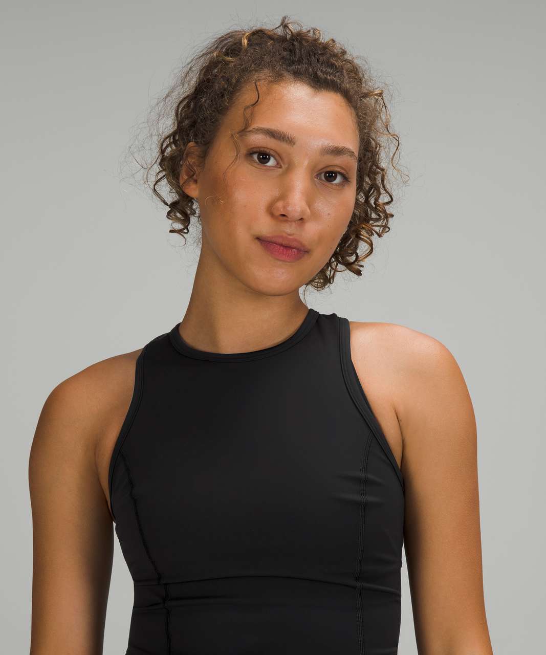 Lululemon Nulux Racerback Cropped Run Tank Top - Black