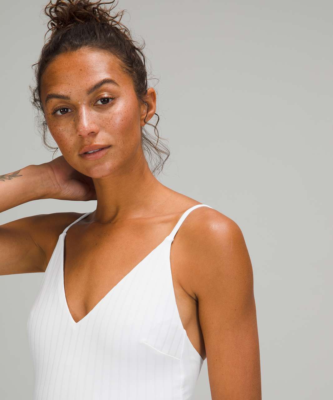 Lululemon V-Neck Ribbed One-Piece - White