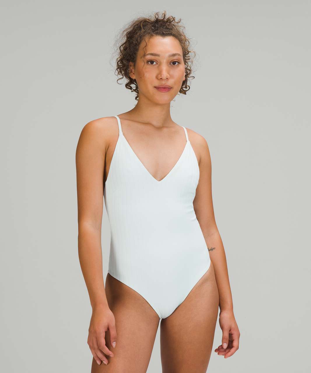 Lululemon V-Neck Ribbed One-Piece - Sheer Blue