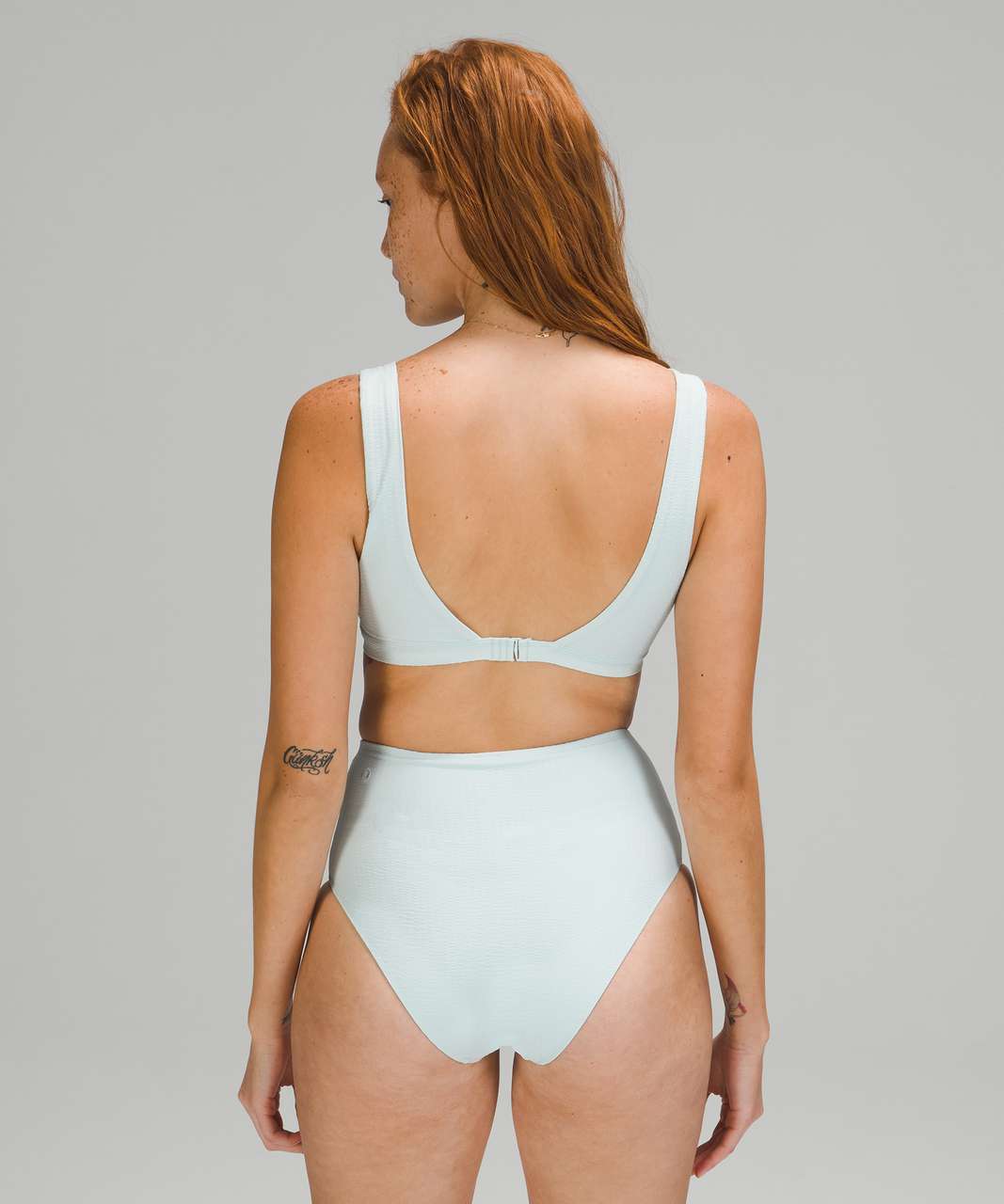 Buy Lululemon Waterside Seersucker High Waist Skimpy Swim Bottom - Black At  42% Off