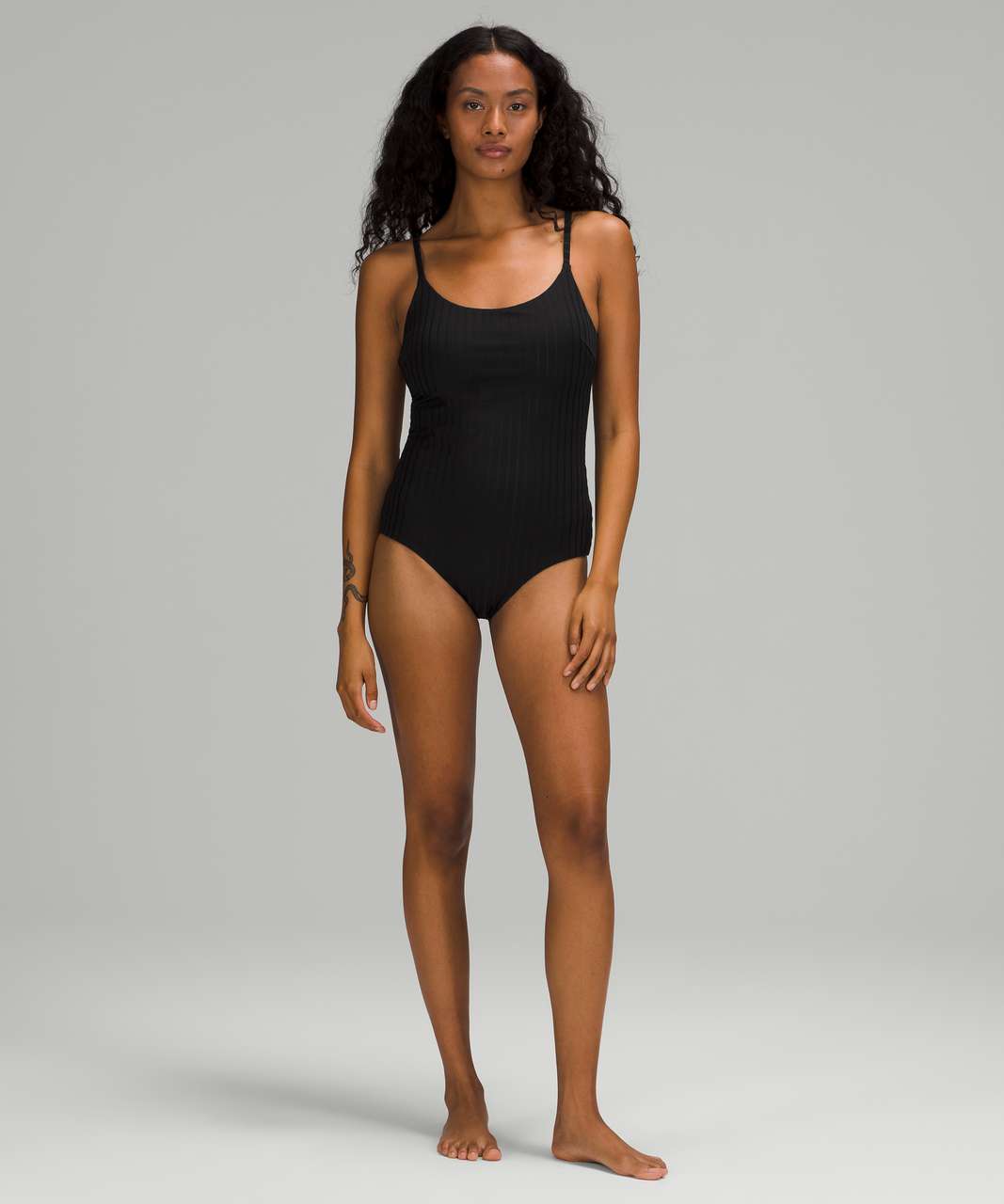 Lululemon Waterside U-Back Ribbed Medium One-Piece - Black