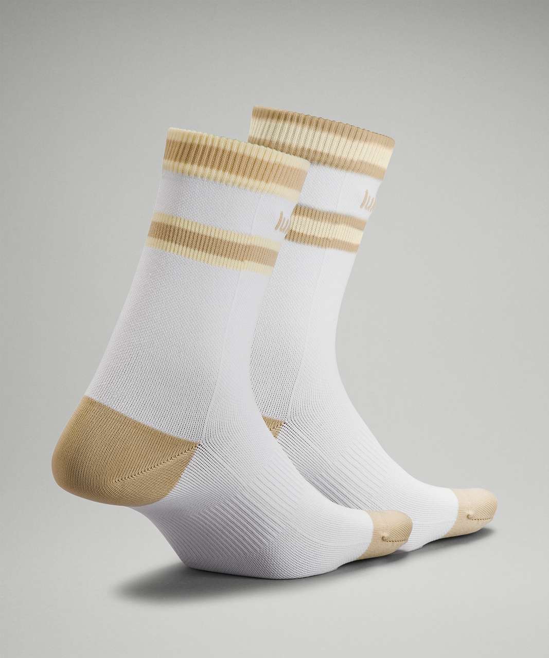 Lululemon Tale To Tell Quarter Sock*2 Pack - White / Trench / Lemon Chiffon