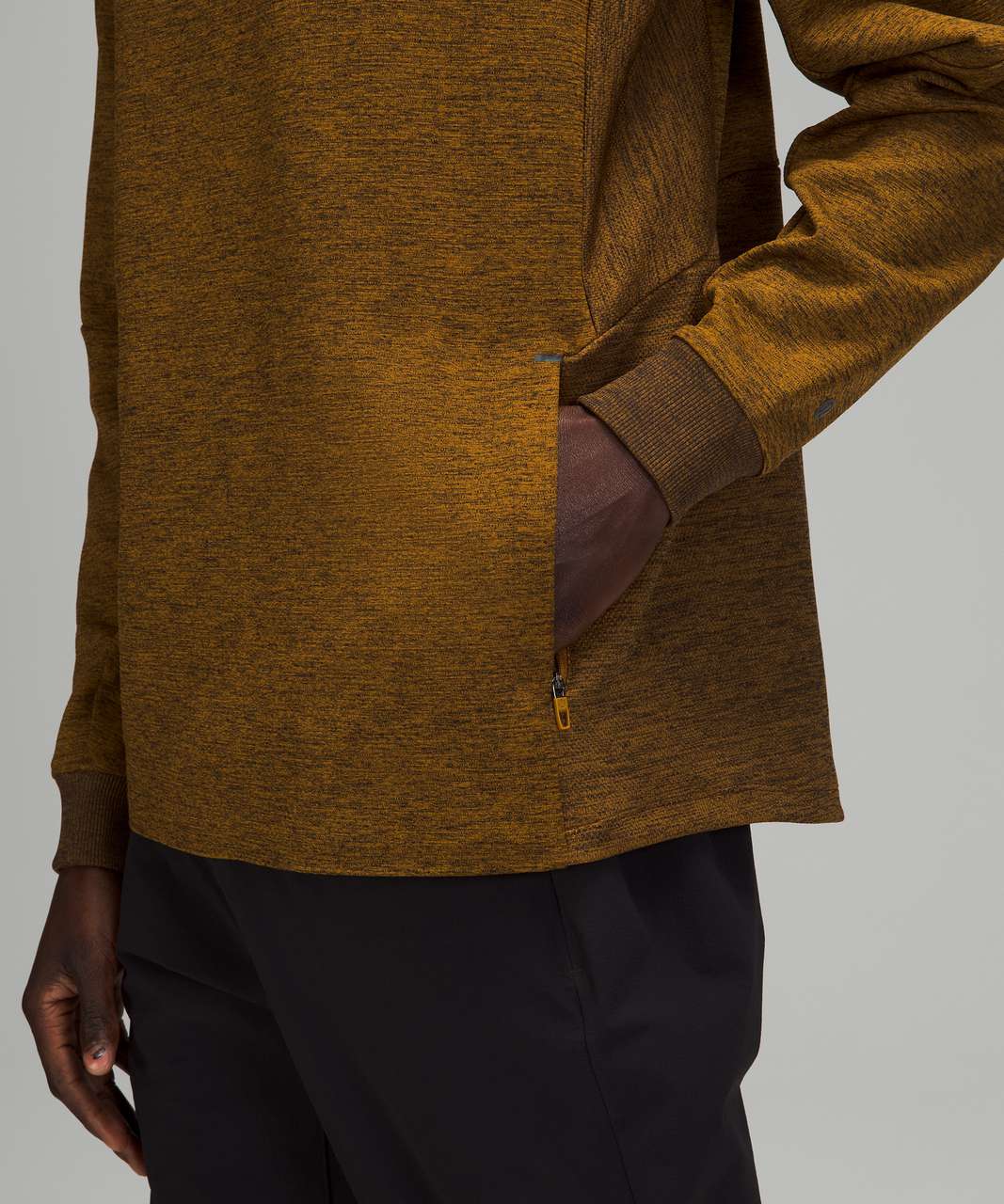 Lululemon Textured Tech Hoodie - Gold Spice / Black