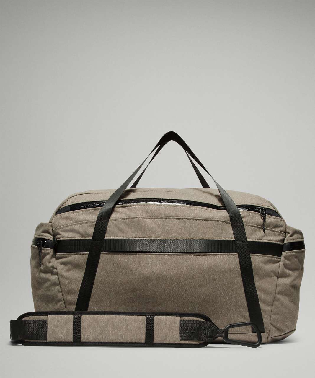 Lululemon Core Duffle Bag 2.0 - Heathered Rover / Black / Raw Linen