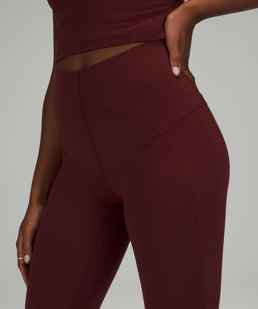 lululemon athletica, Pants & Jumpsuits, Lululemon Invigorate Highrise  Tight 25 Red Merlot Leggings