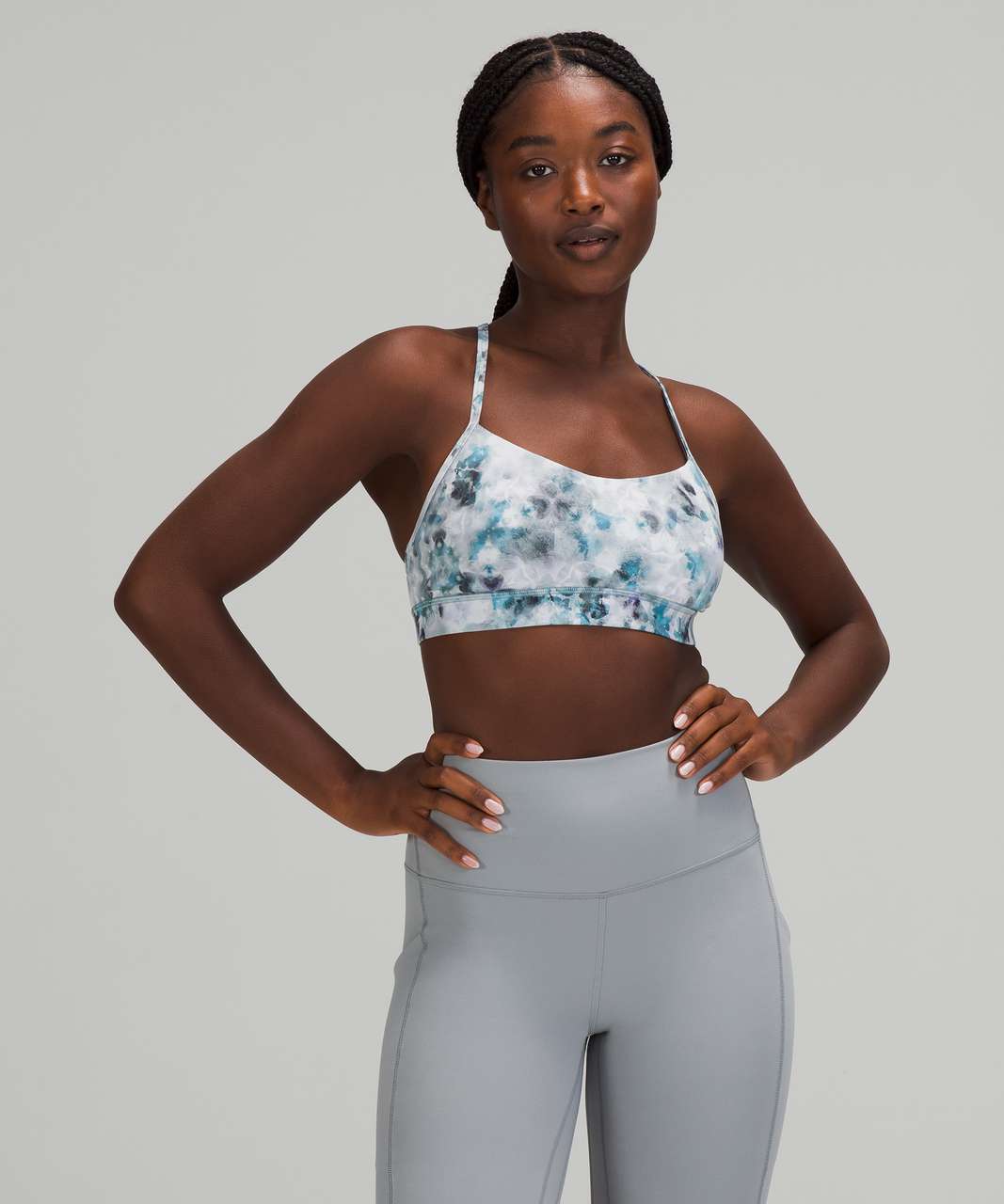 Lululemon Flow Y Bra Nulu *Light Support, A–C Cups - Kaleidofloral