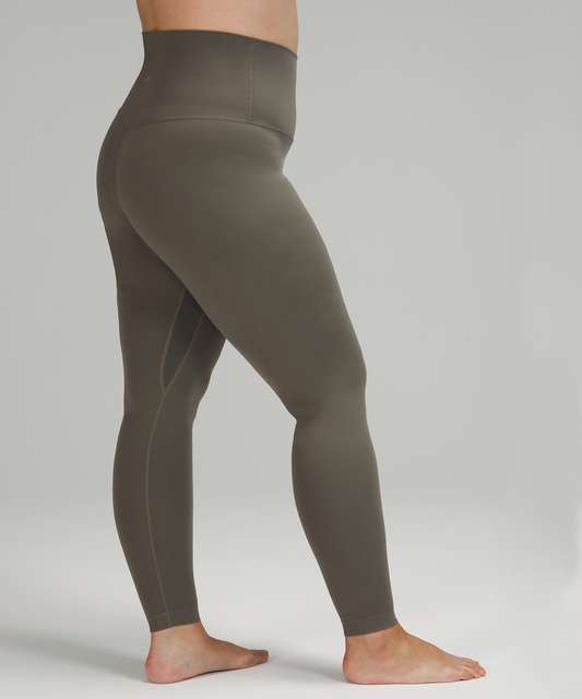 Lululemon Ribbed Contoured High-Rise Tight 28 - Light Ivory - lulu fanatics