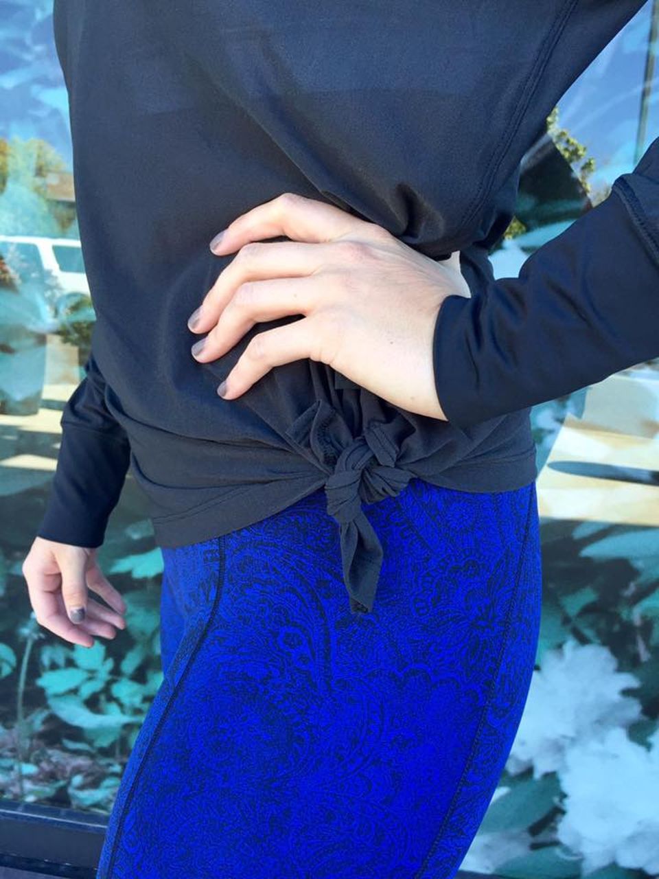 Lululemon Like Nothing 7/8 Tight - Antique Paisley Sapphire Blue Black